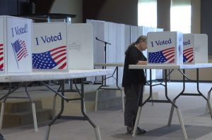 U.S. Sen. Mike Braun wearing sunglasses