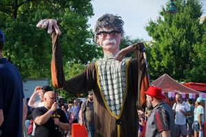 Kurt Vonnegut puppet at Granfalloon festival 2023