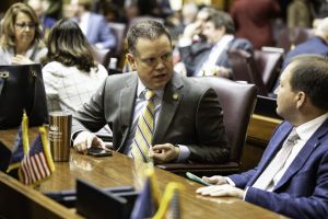 Indiana State Health Commissioner Lindsay Weaver discussed the advantages of flexible public health funding. She is pictured at a state budget hearing on Dec. 16, 2024.
