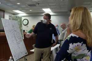 Wastewater flows into the treatment plant on Dillman Road.