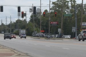 A reduced conflict intersection near North Stonelake Drive.