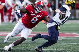 IU&amp;apos;s offense lines up against Purdue