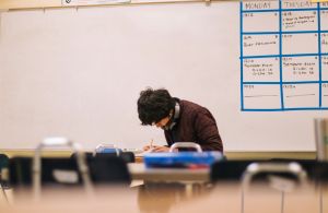 elementary students in a classroom