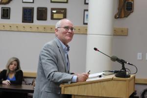 County Commissioner Tom Murtaugh during a council meeting in March 