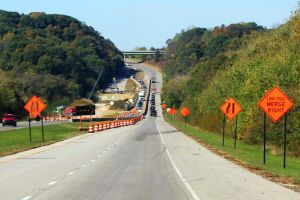 One to two lanes of traffic may be closed throughout the day as workers replace curbs to be ADA compliant.